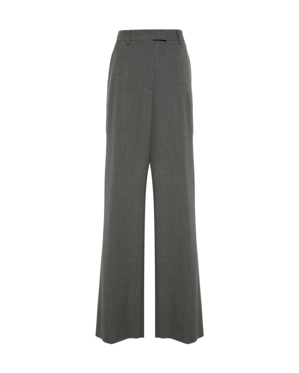 Valentino Gray High Waist Straight Leg Pants