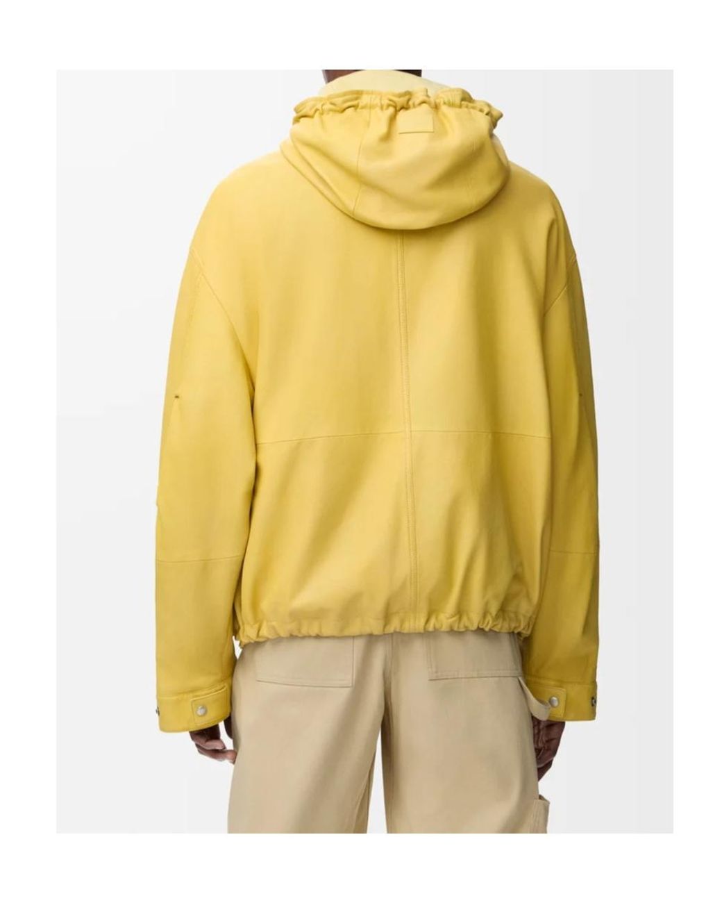 Loewe Yellow Nappa Leather Short Parka for men