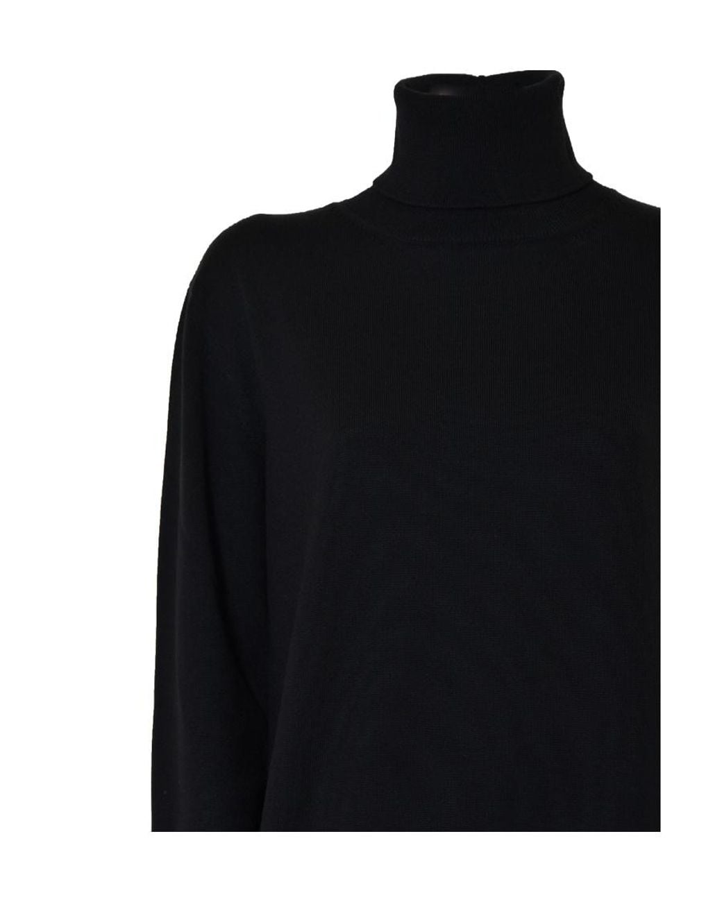 Jil Sander Black High-Neck Rib-Knit Jumper