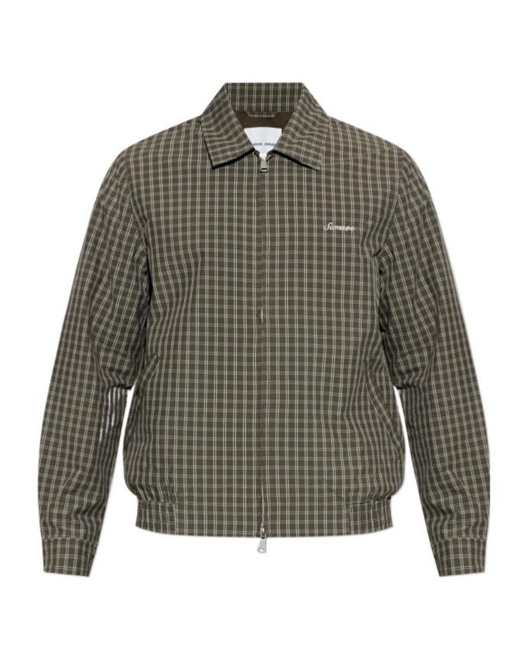 Samsøe & Samsøe Green Samsøe Samsøe Sabeck Checked Zip Jacket for men