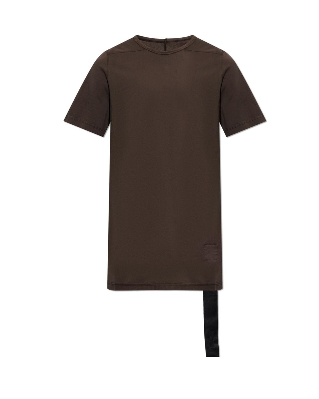 Rick Owens Brown Central-Seam Short-Sleeve T-Shirt for men