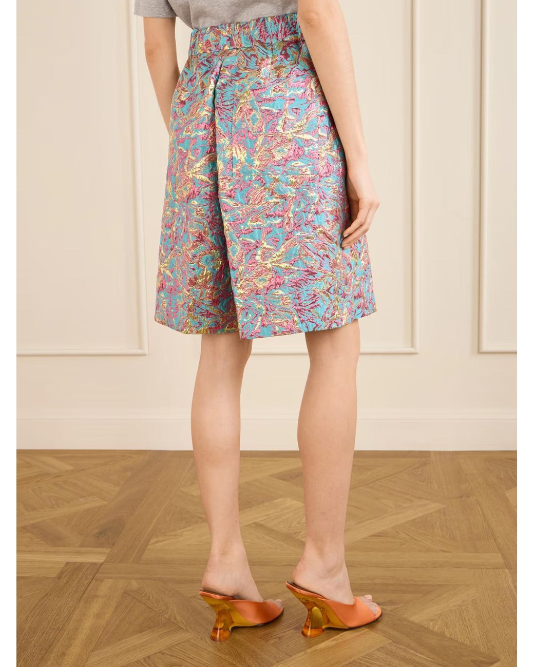 Dries Van Noten Blue Printed Shorts
