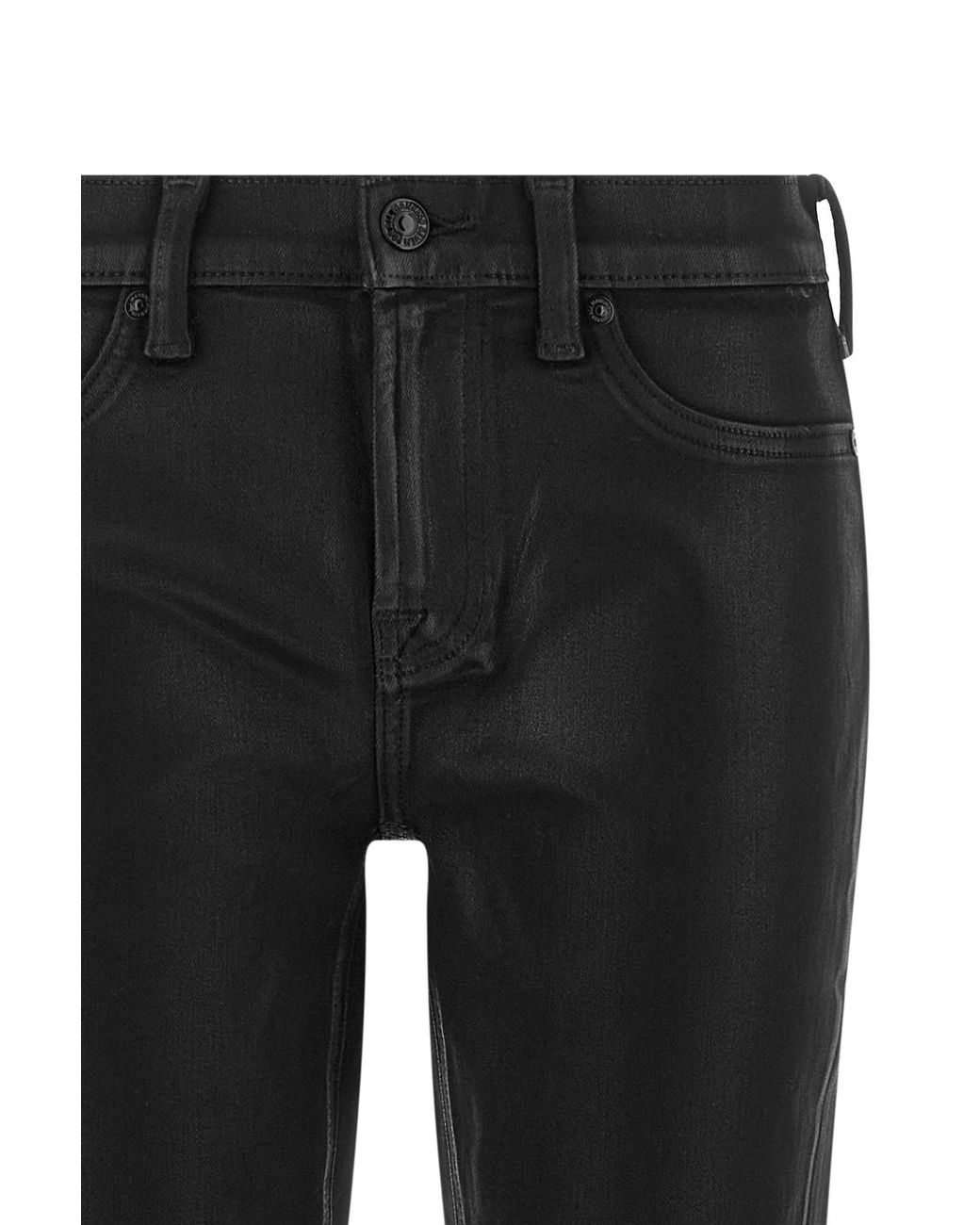 7 For All Mankind Black Coated Skinny Jeans