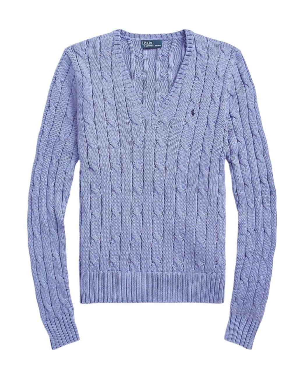 Polo Ralph Lauren Blue Kimberly Cable Knit Jumper