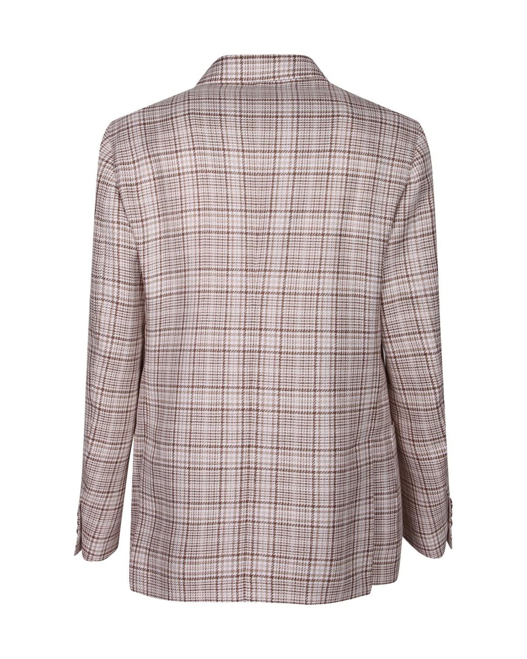 Lardini Brown Checked Single-Breasted Blazer for men