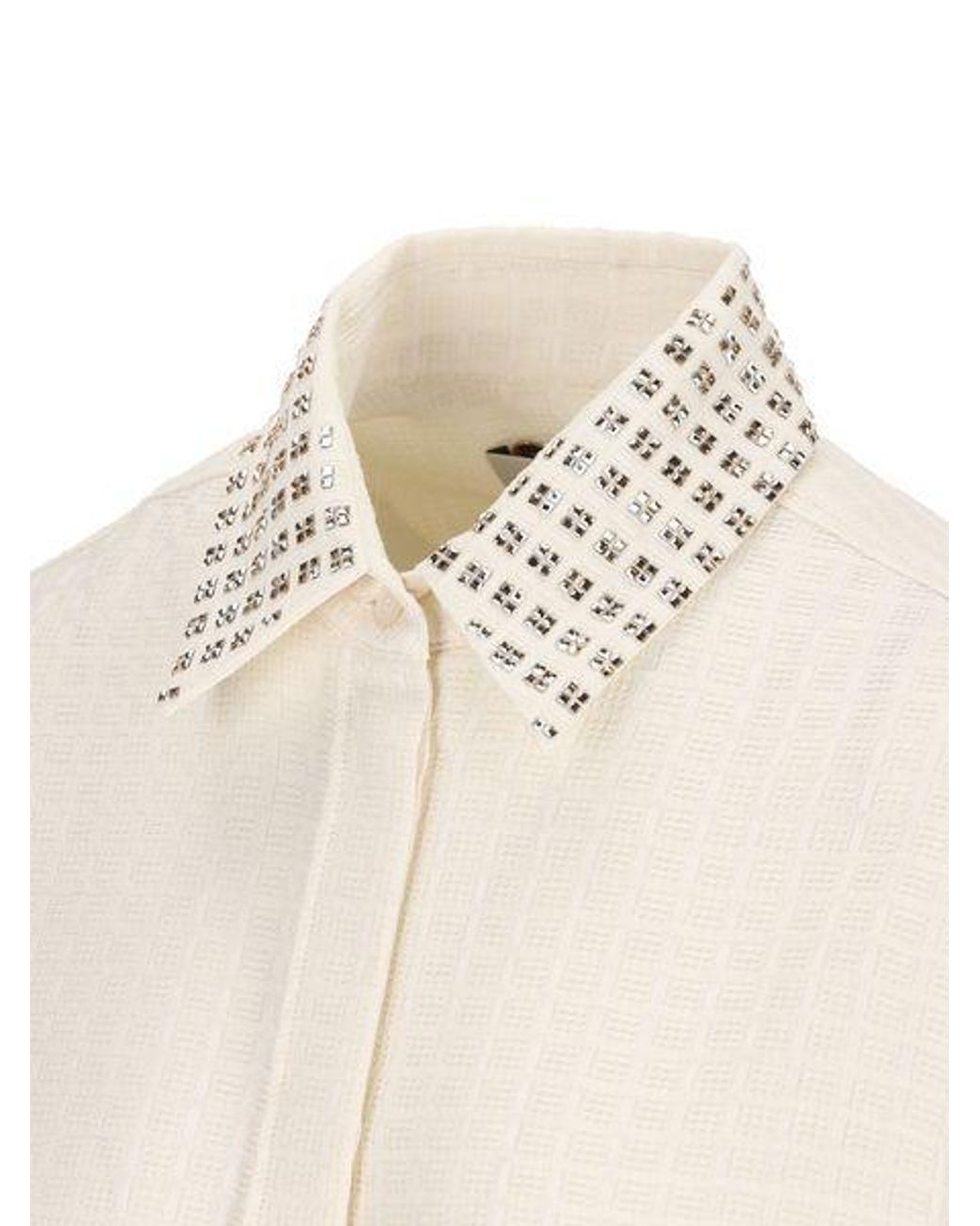 Golden Goose Deluxe Brand White Long Sleeved Embellished Shirt