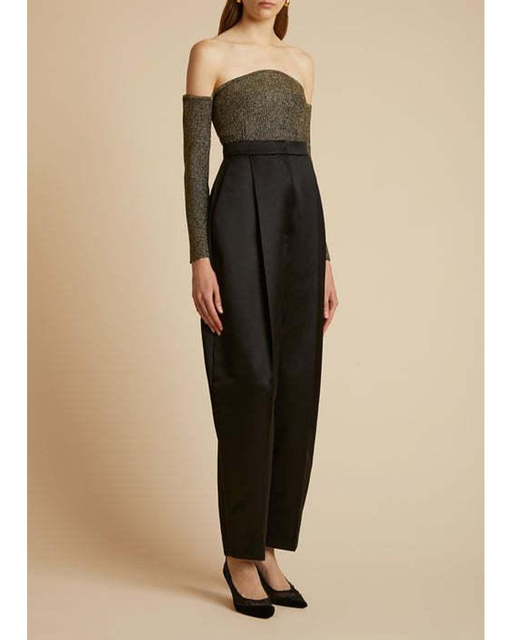 Khaite Green The Maria Off-Shoulder Knitted Jumper