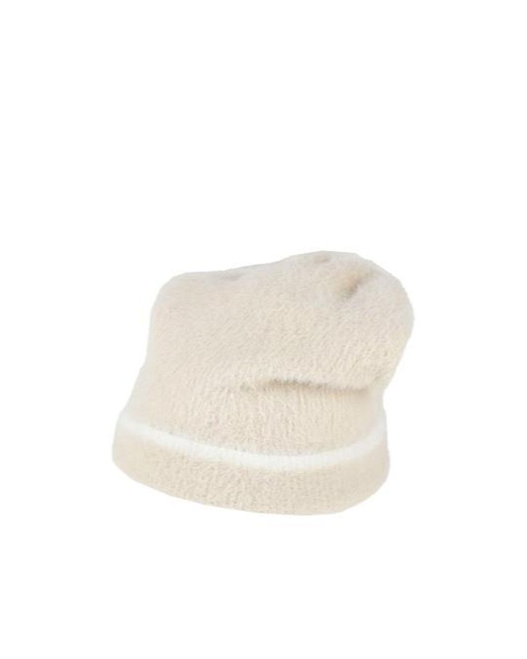 Jacquemus White Twotone Wool Knit Beanie