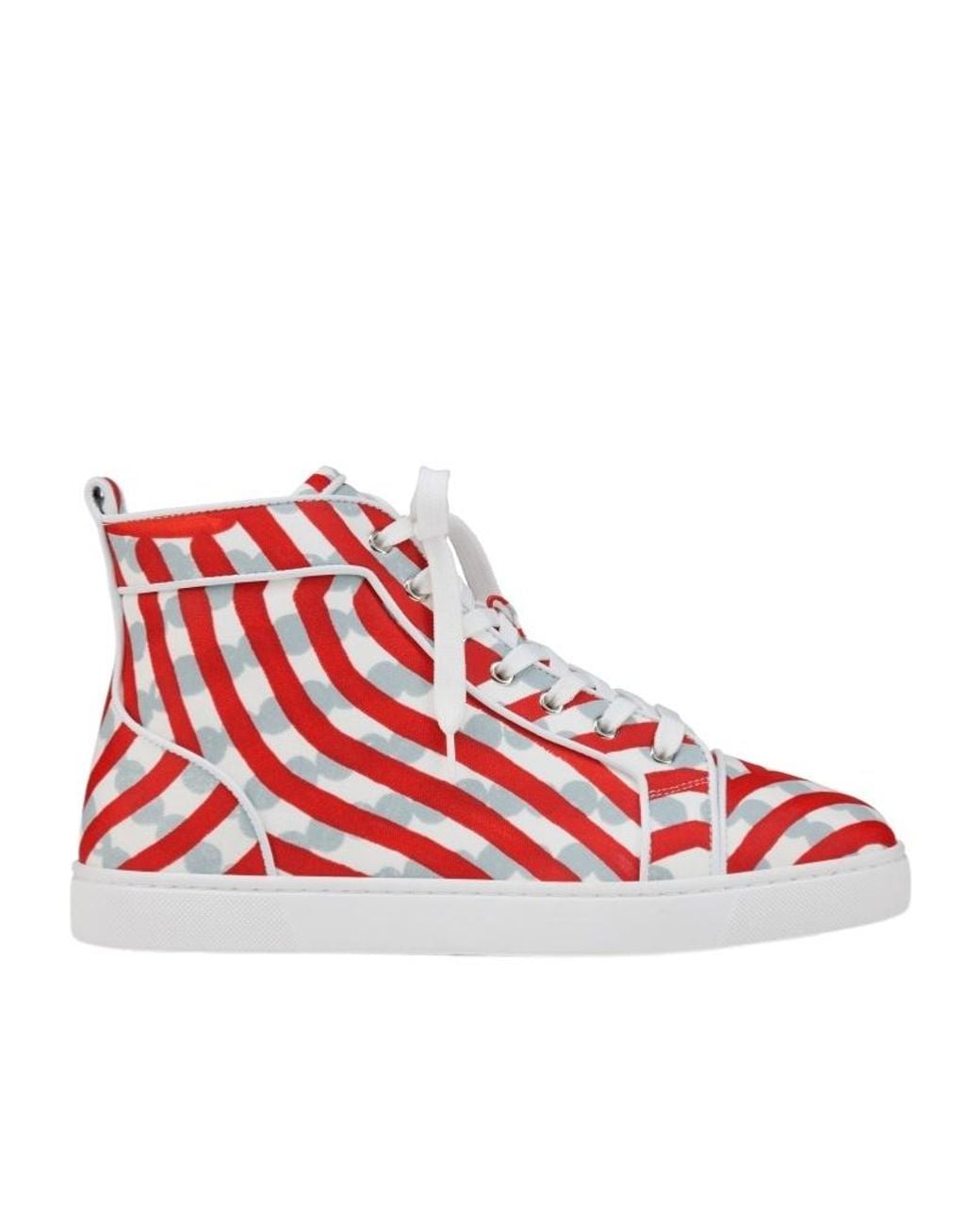 Christian Louboutin Red Round Toe High Top Casual Shoes for men