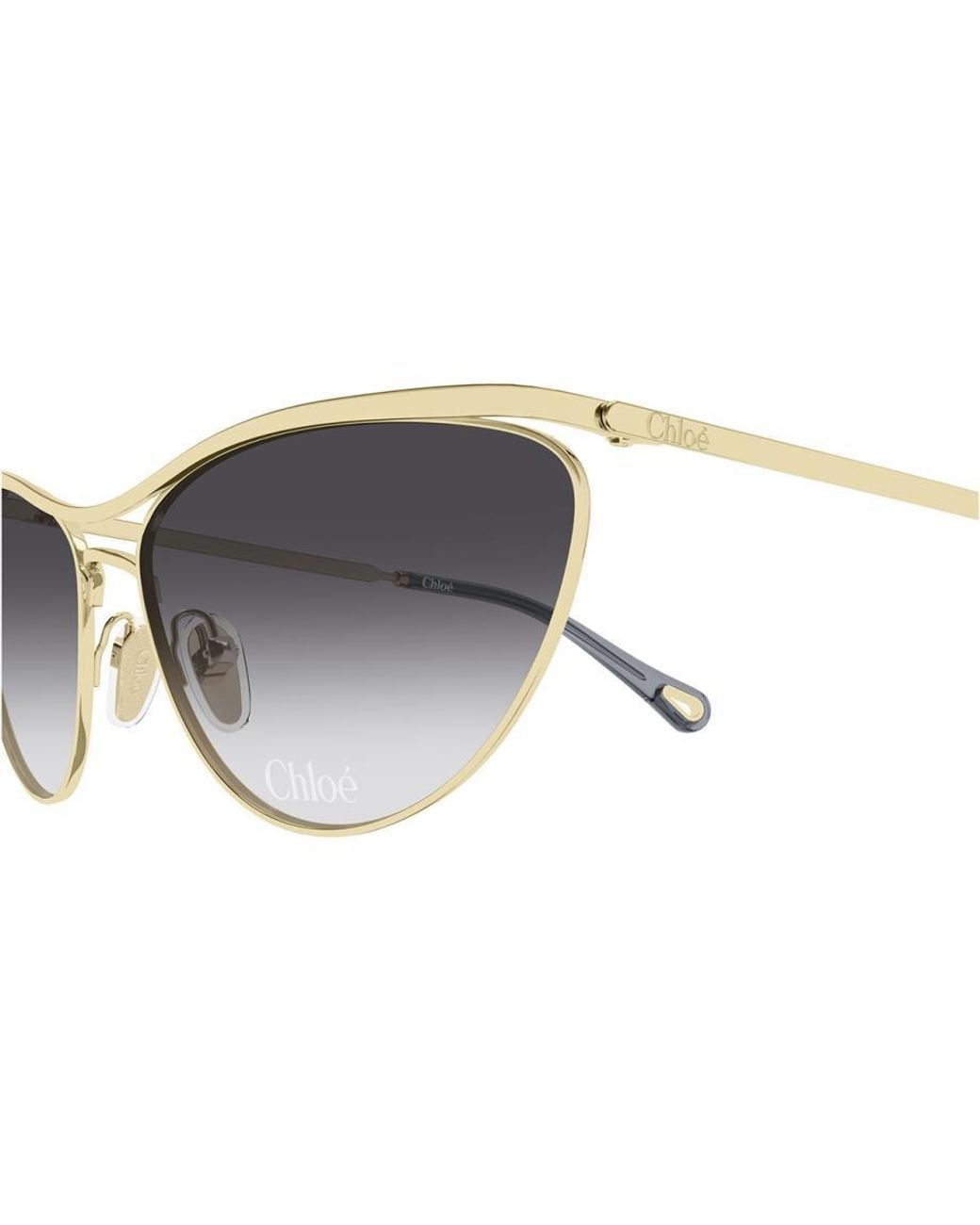 Chloé White Chloé Eyewear Cat-Eye Sunglasses