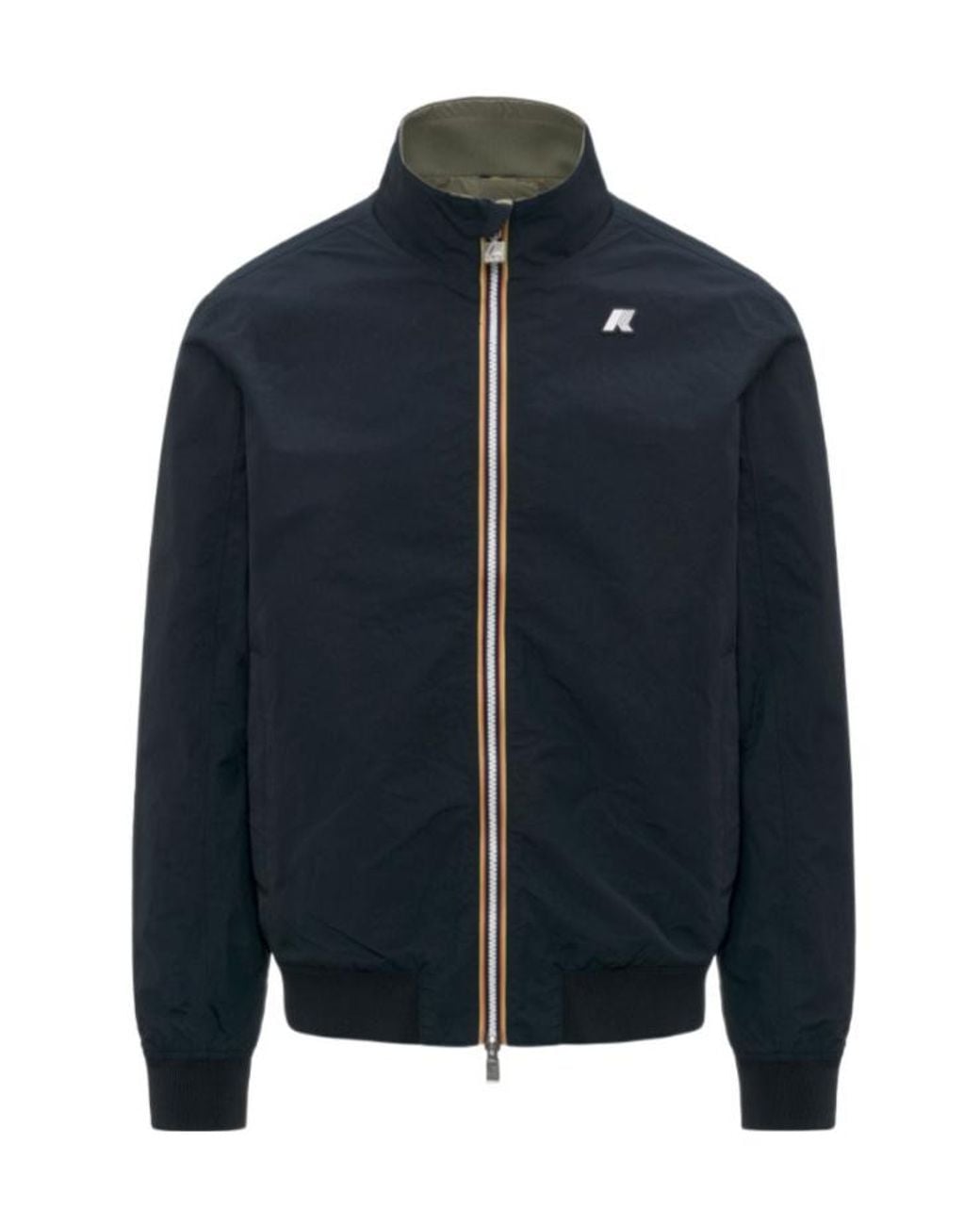 K-Way Blue Reversible Zip-Up Jacket for men