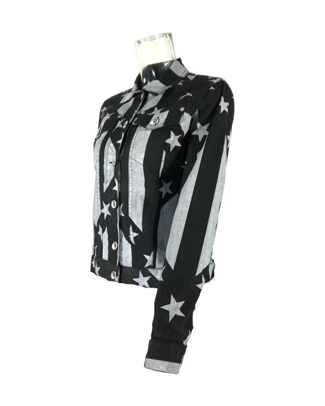 Moschino Black Logo Denim Coat