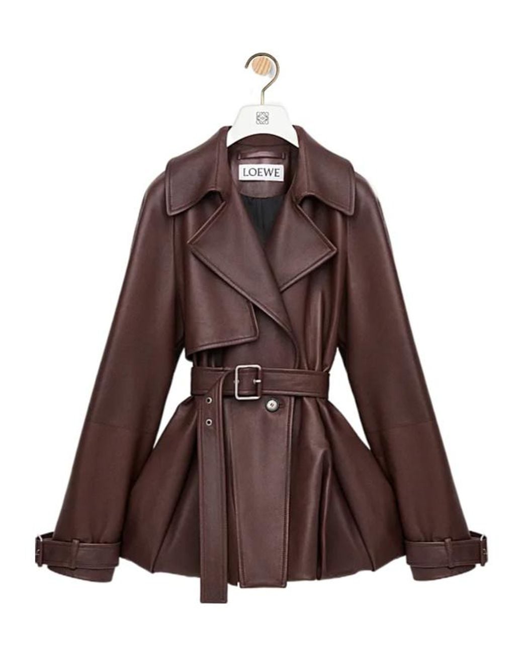 Loewe Brown Balloon Leather Jacket