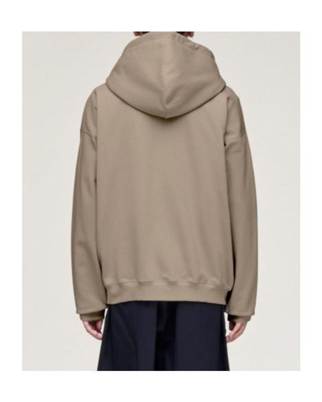 Y-3 Natural Zip-Up Drawstring Hoodie for men