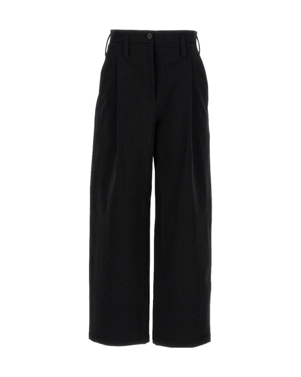Philosophy Di Lorenzo Serafini Black Wide-Leg Pleated Trousers