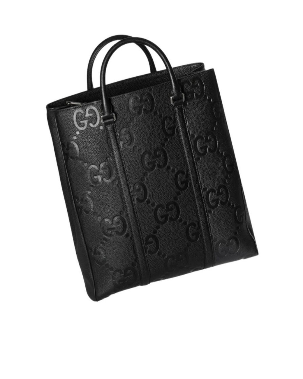 Gucci Black Medium Jumbo Gg Leather Tote Bag for men