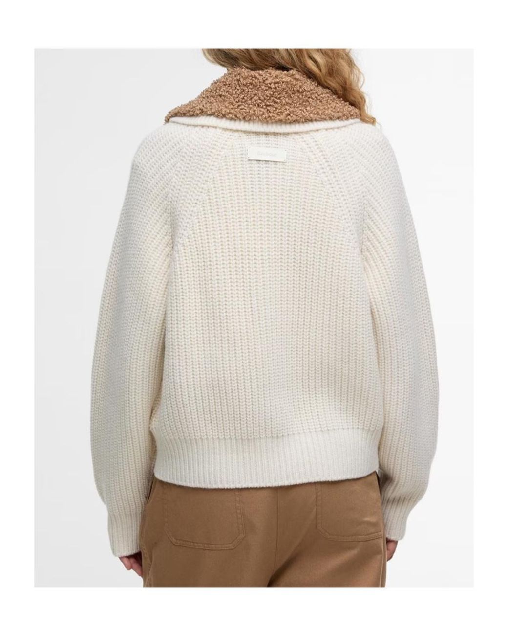 Barbour Natural Zip Shearling Sweater
