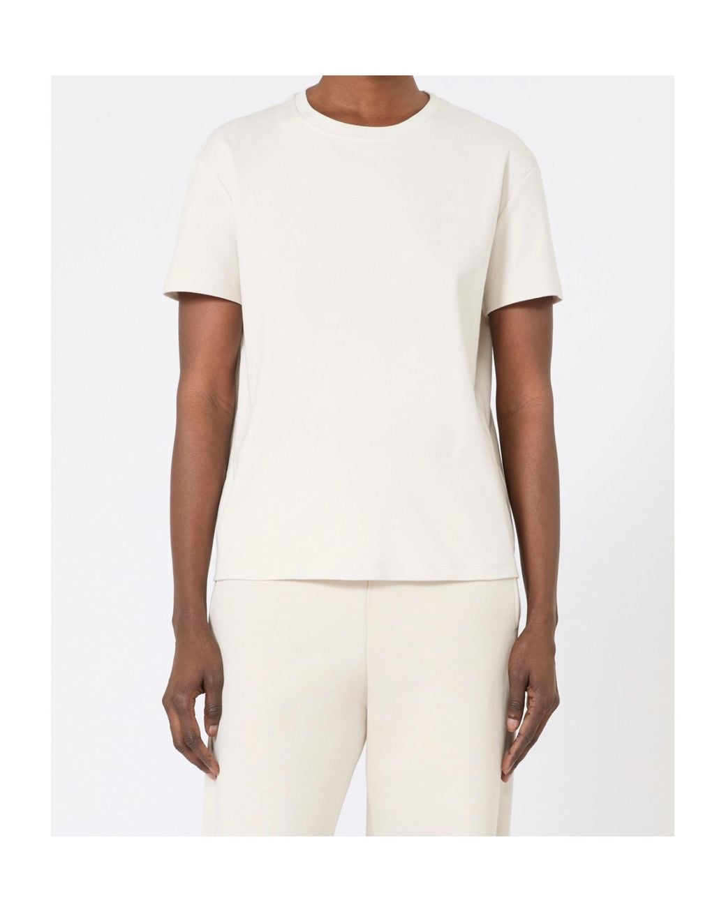 Max Mara White Bella Graphic-Embroidered Crewneck T-Shirt