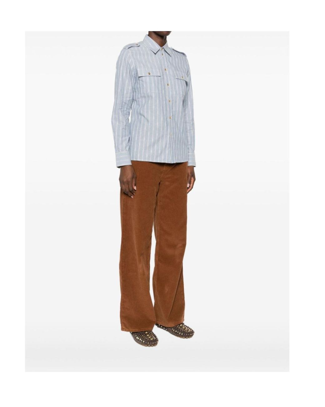 Céline Blue Long-Sleeved Shirt