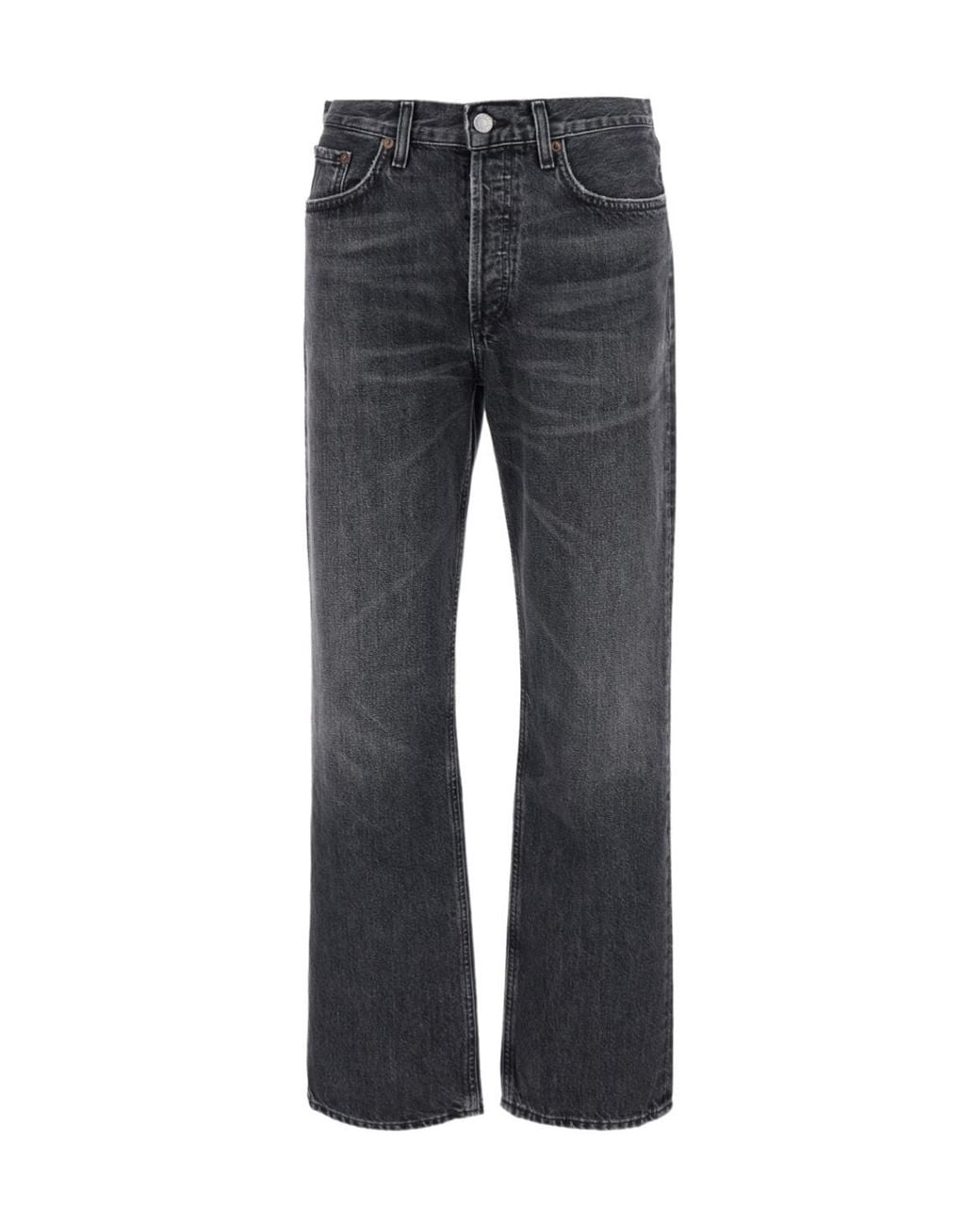 Agolde Gray Lana Straight-Leg Jeans