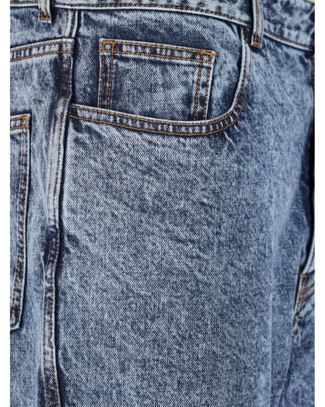 Alaïa Blue Alaïa Twisted Straight Cut Jeans
