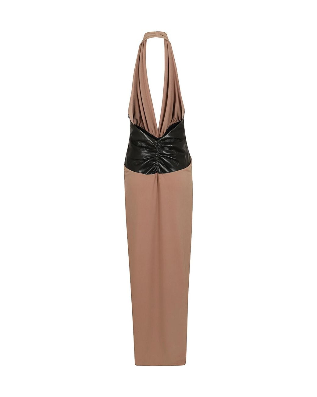 ANDAMANE Multicolor Halterneck Draped Midi Dress