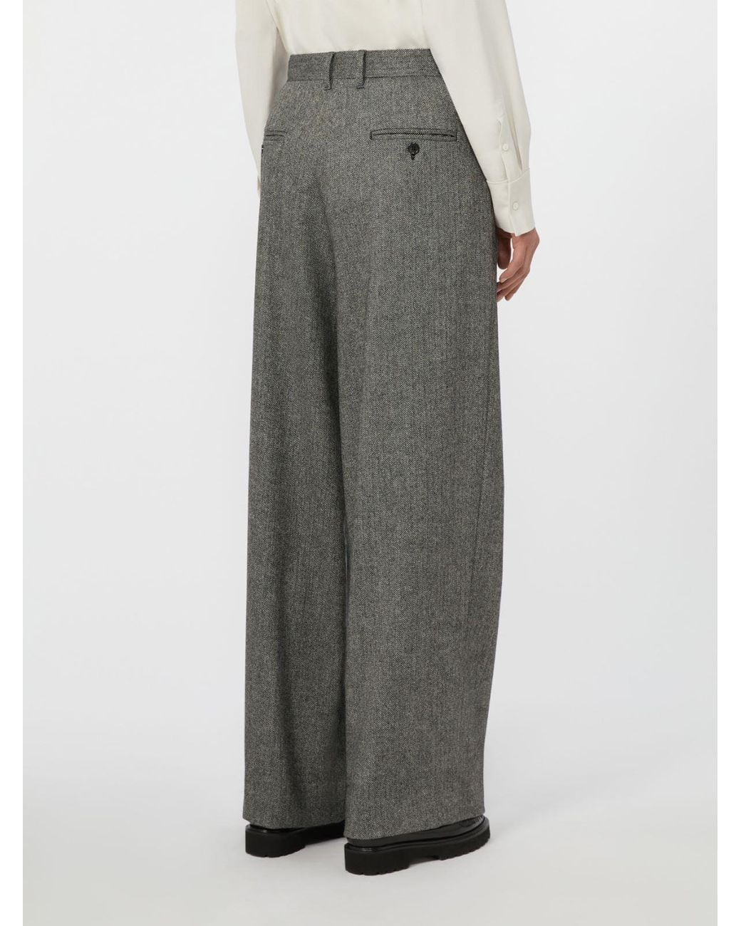 Max Mara Gray 'S Bello Pleat Detailed Tapered Pants