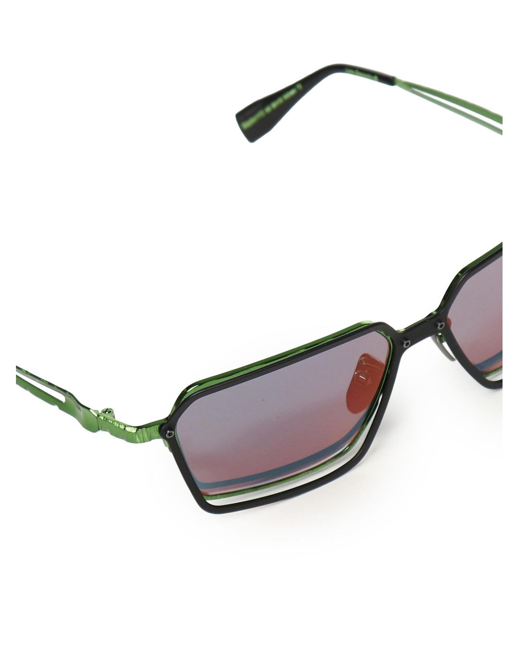 Kuboraum White Infrared Rectangular Sunglasses for men