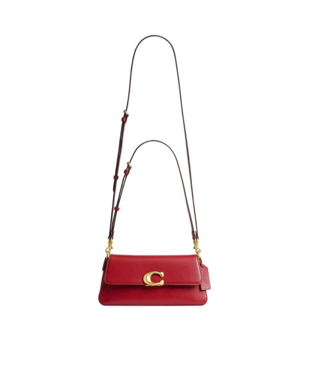 COACH Red Jet Suede Shoulder Bag