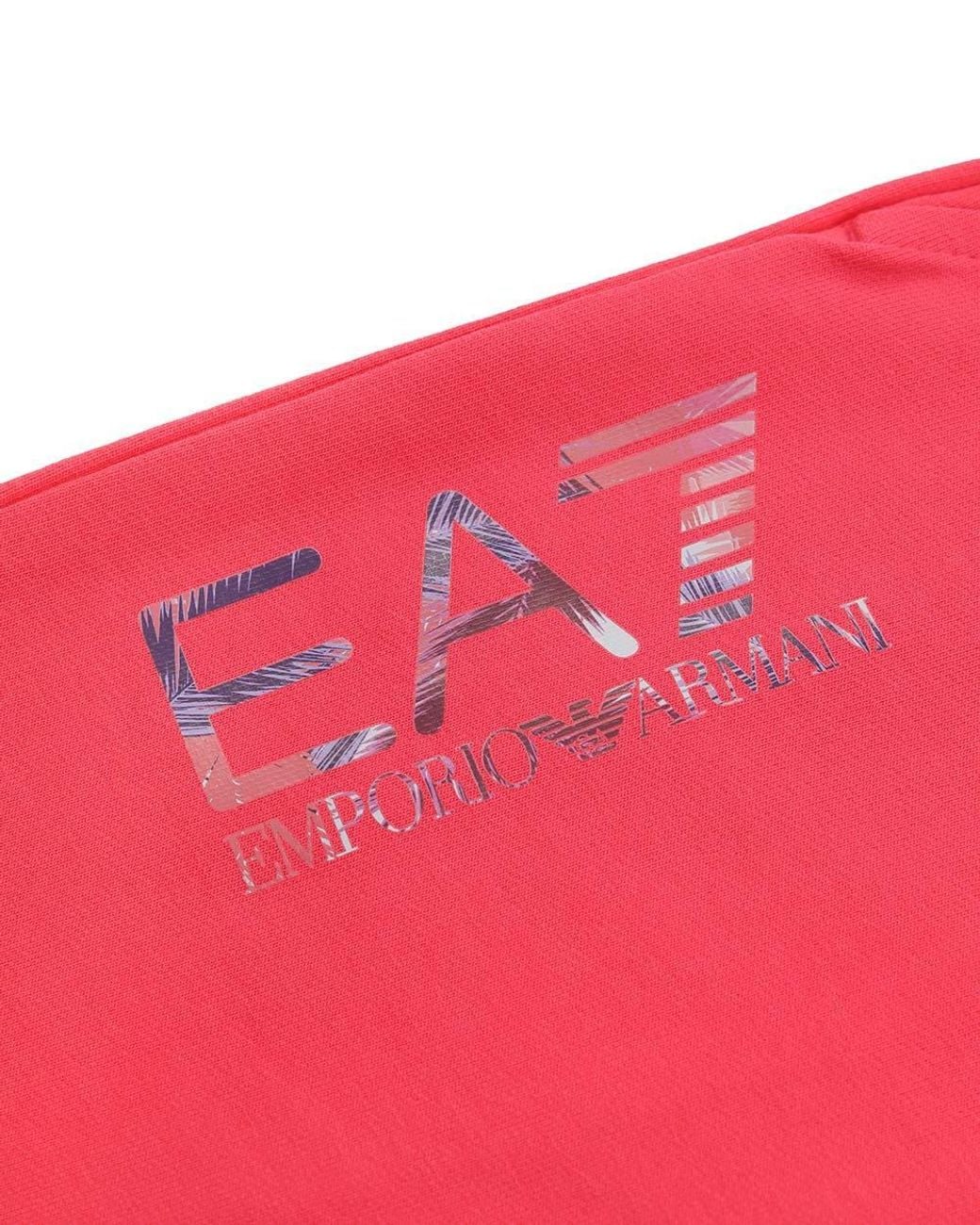 EA7 Red Logo Print Sweatpants