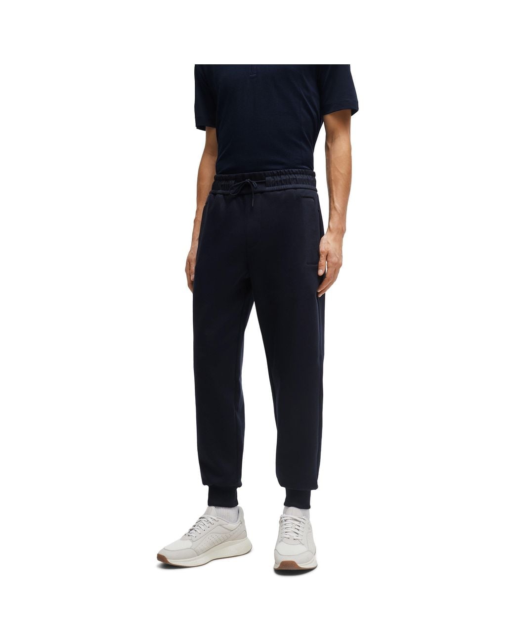Boss Blue Tapered Jogger Pants for men