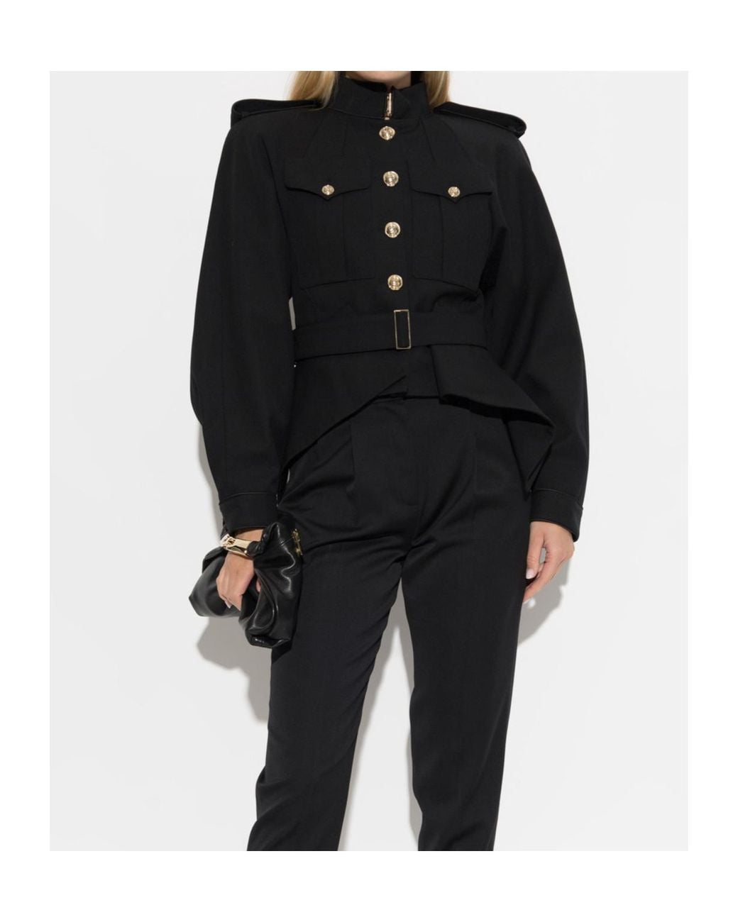 Balmain Black Long-Sleeve Casual Jacket