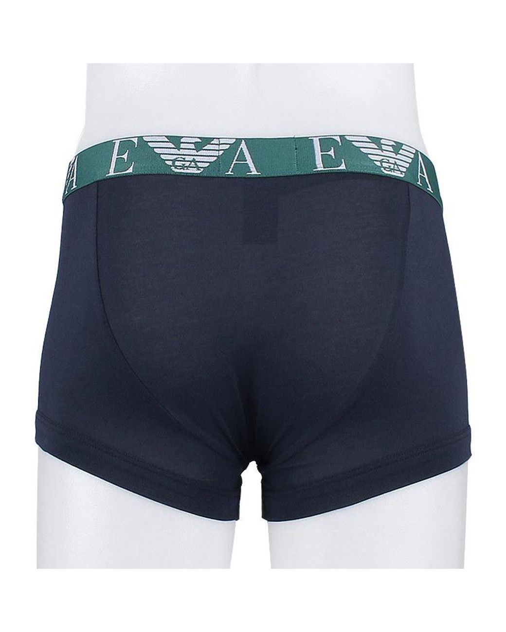 Emporio Armani Blue Elastic Waist Boxer Briefs 2-Pack for men
