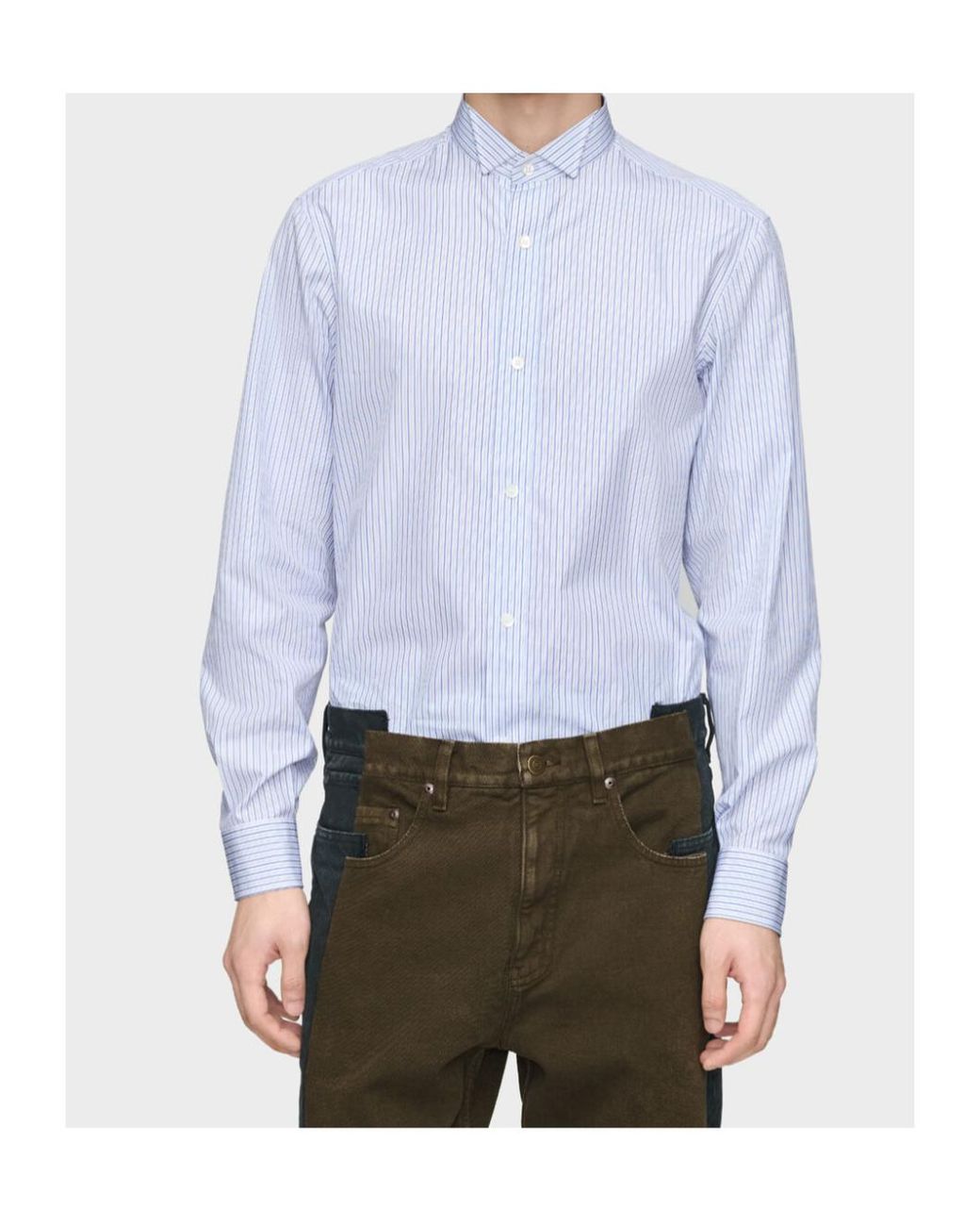 Maison Margiela White Striped Cotton Shirt for men
