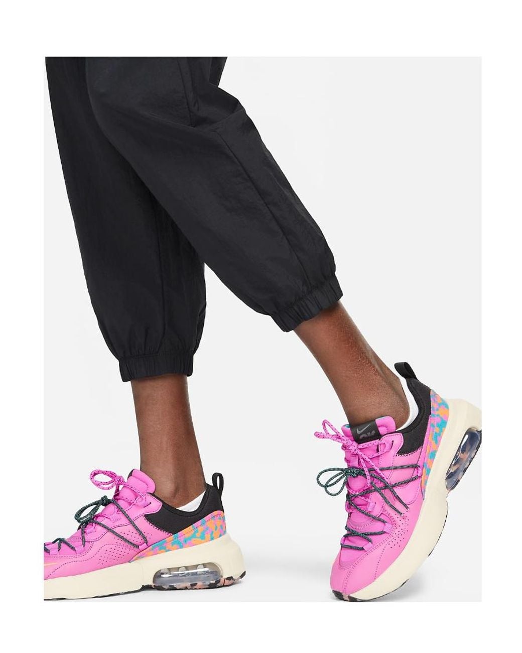 Nike Blue Swoosh-Print Tapered Track Pants
