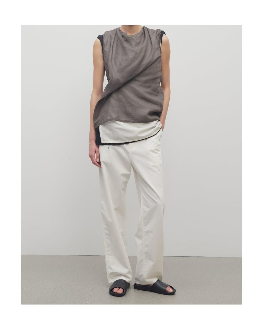The Row White Sharka Cotton And Cashmere Trousers