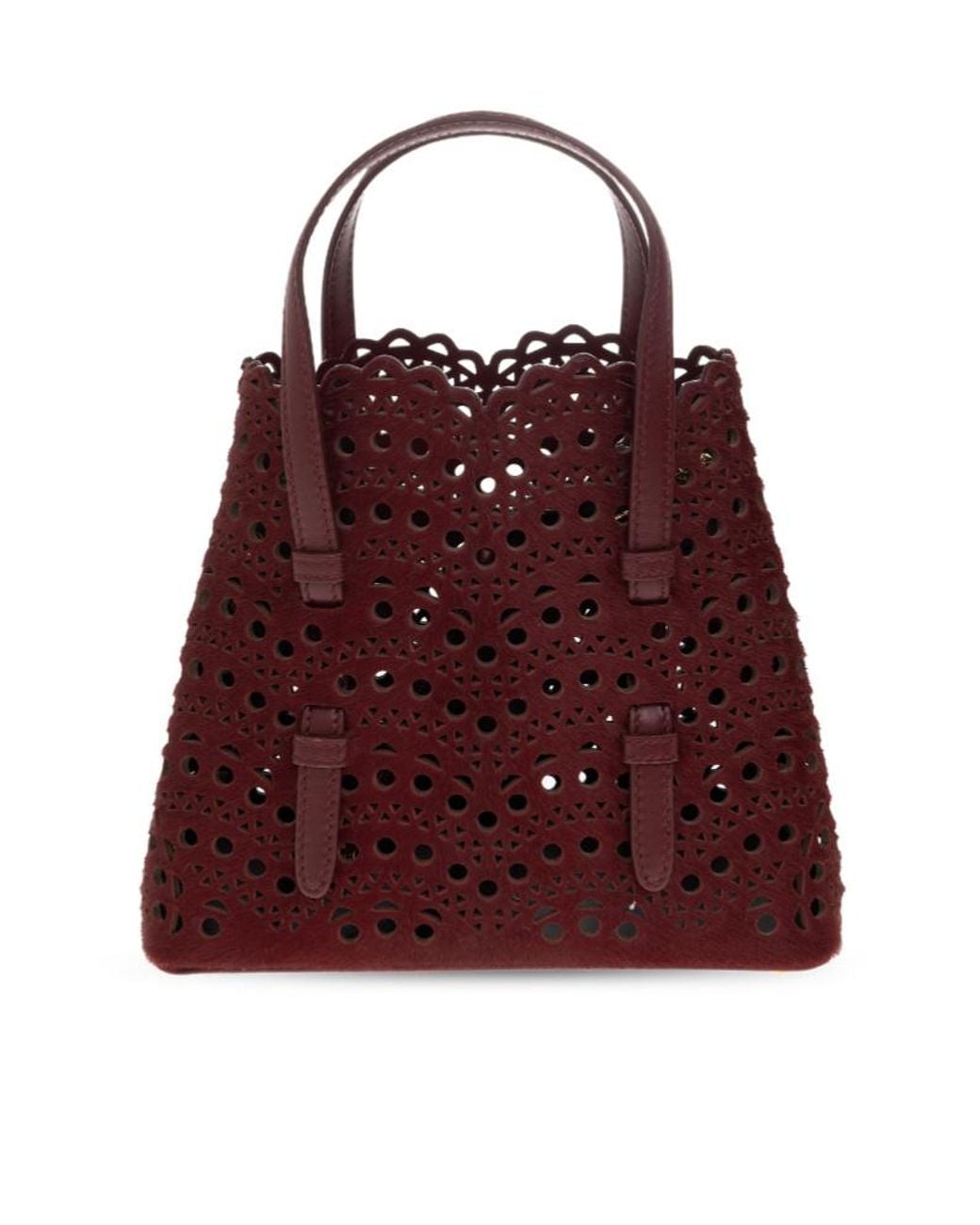 Alaïa Red Alaïa Mina 20 Mini Tote Bag