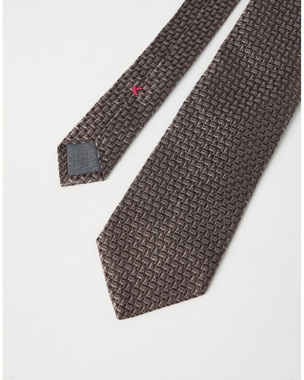 Brunello Cucinelli White Texture Tie for men