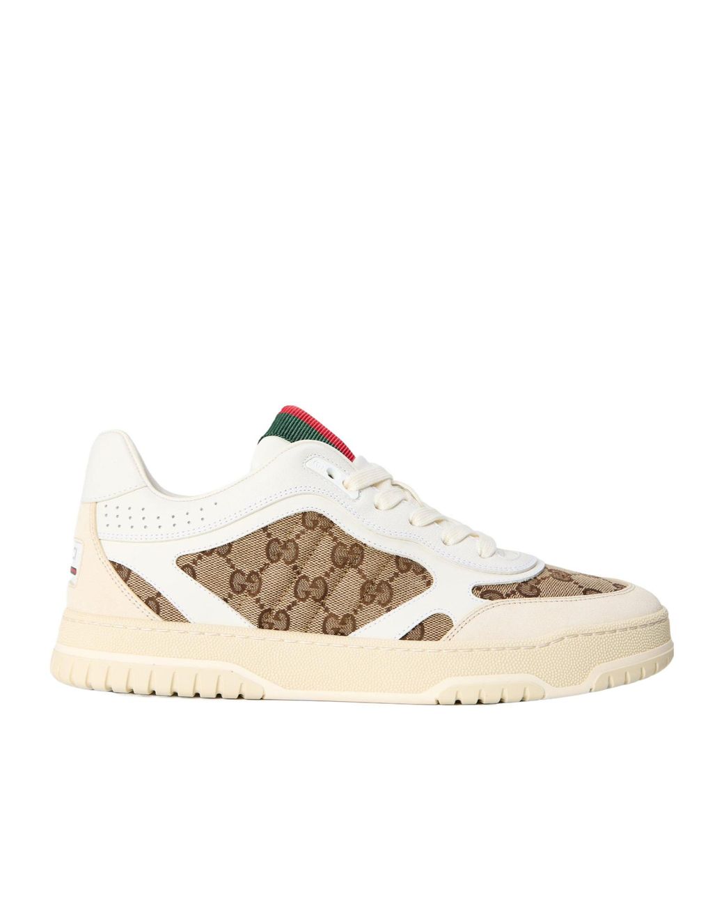 Gucci Natural Lace-Up Casual Sneakers