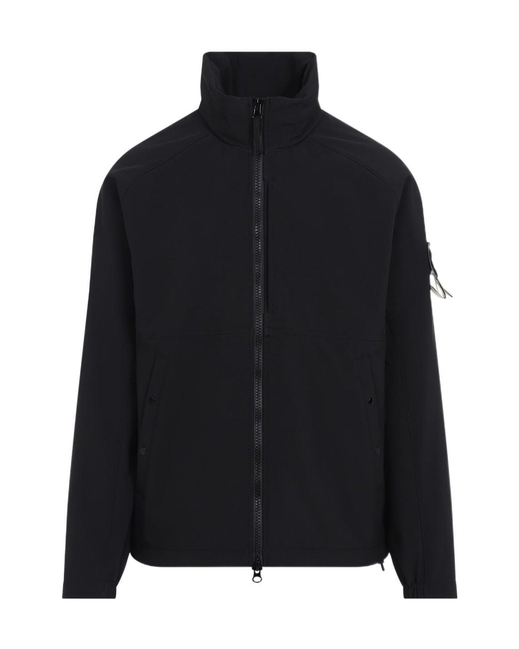 Stone Island Black High Neck Zipped Jacket for men