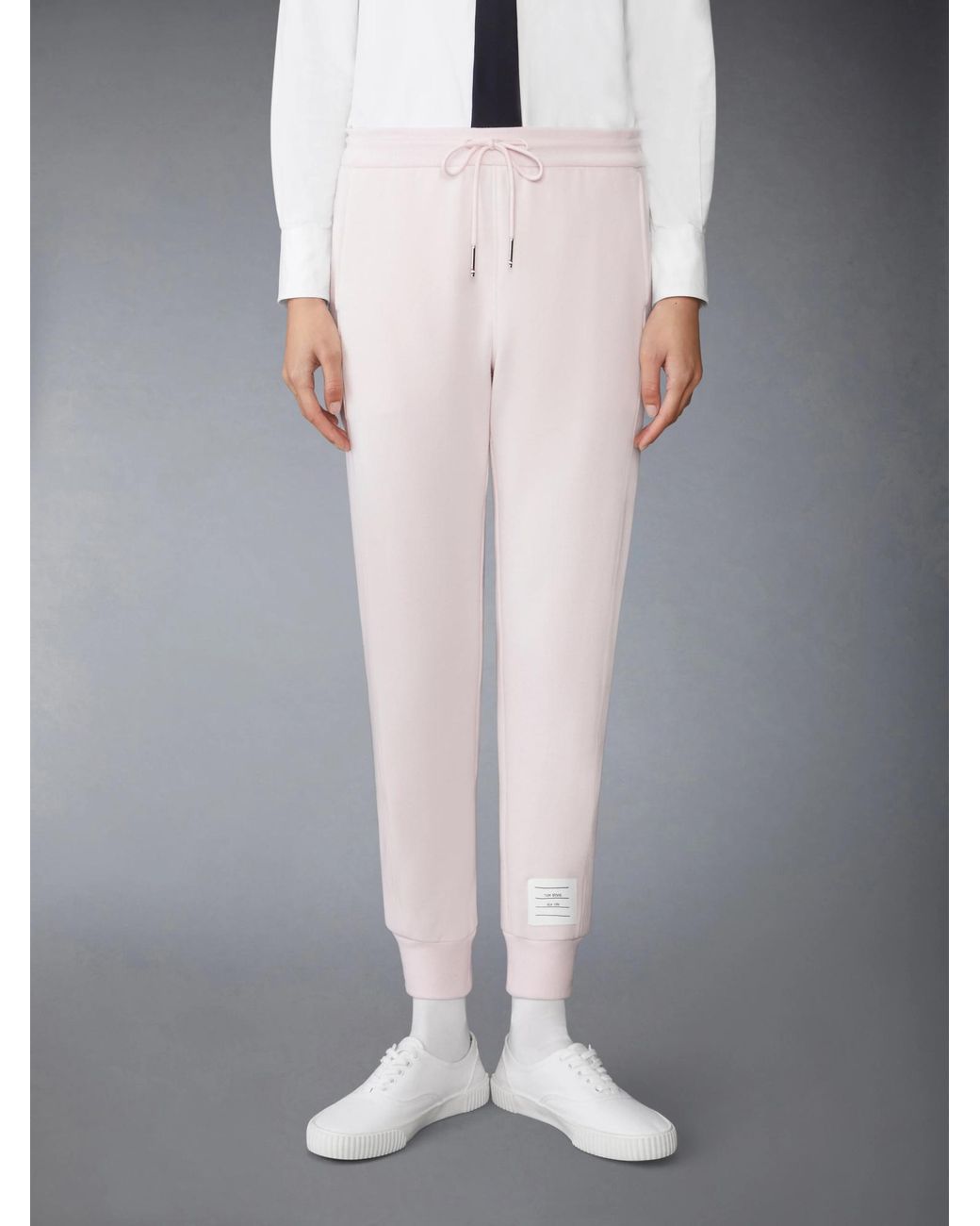 Thom Browne White 4-Bar Jersey Track Pants