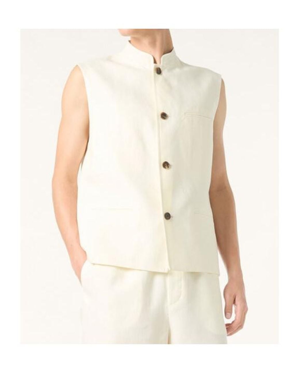 Loro Piana White Vienna Vest for men