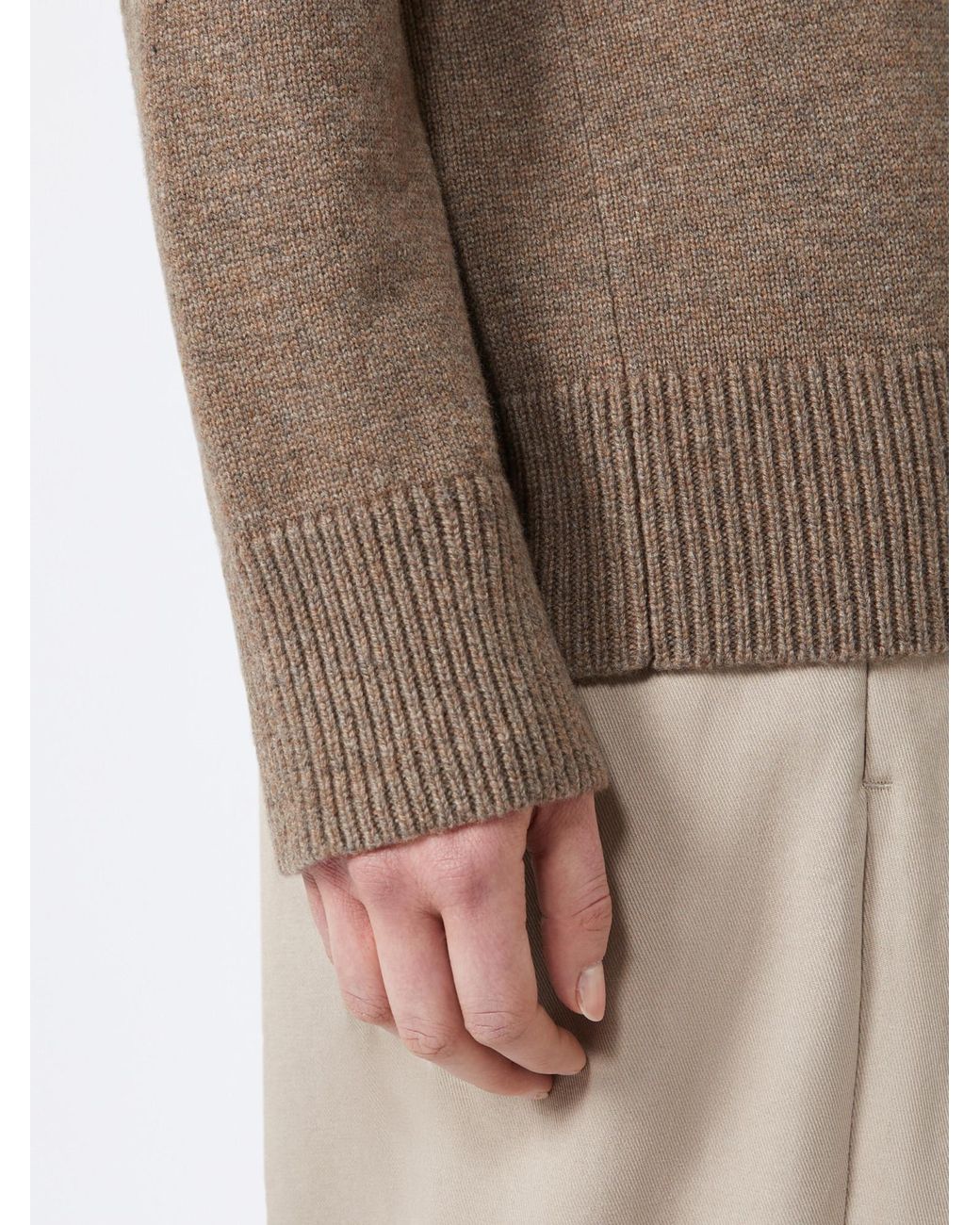 Max Mara Brown Classic Wool And Cashmere Cardigan