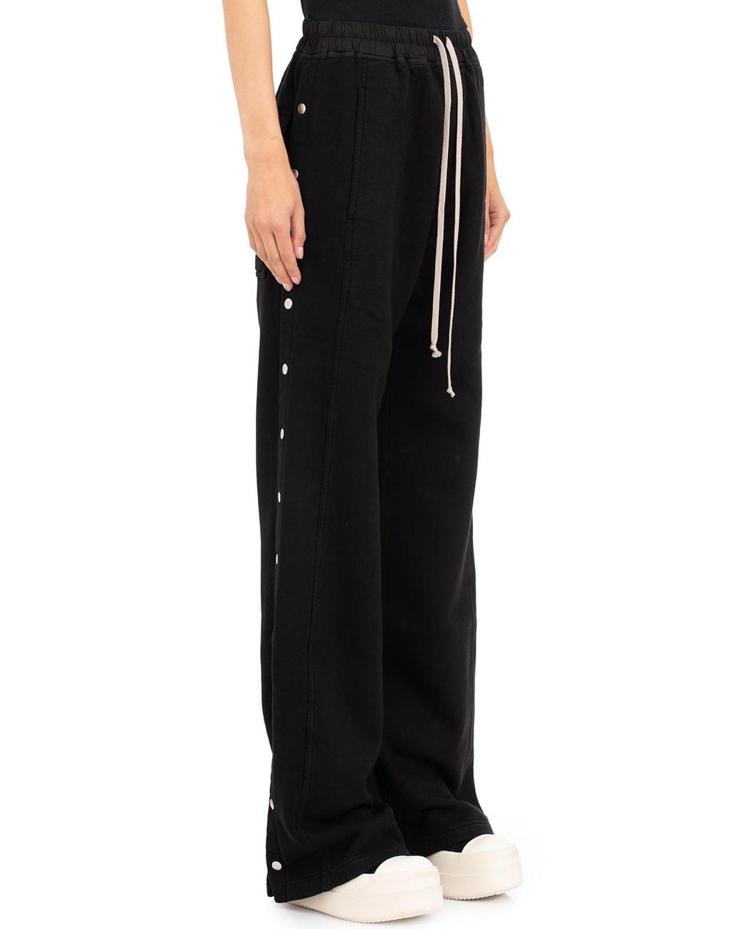 Rick Owens Black Pusher Wide-Leg Trousers