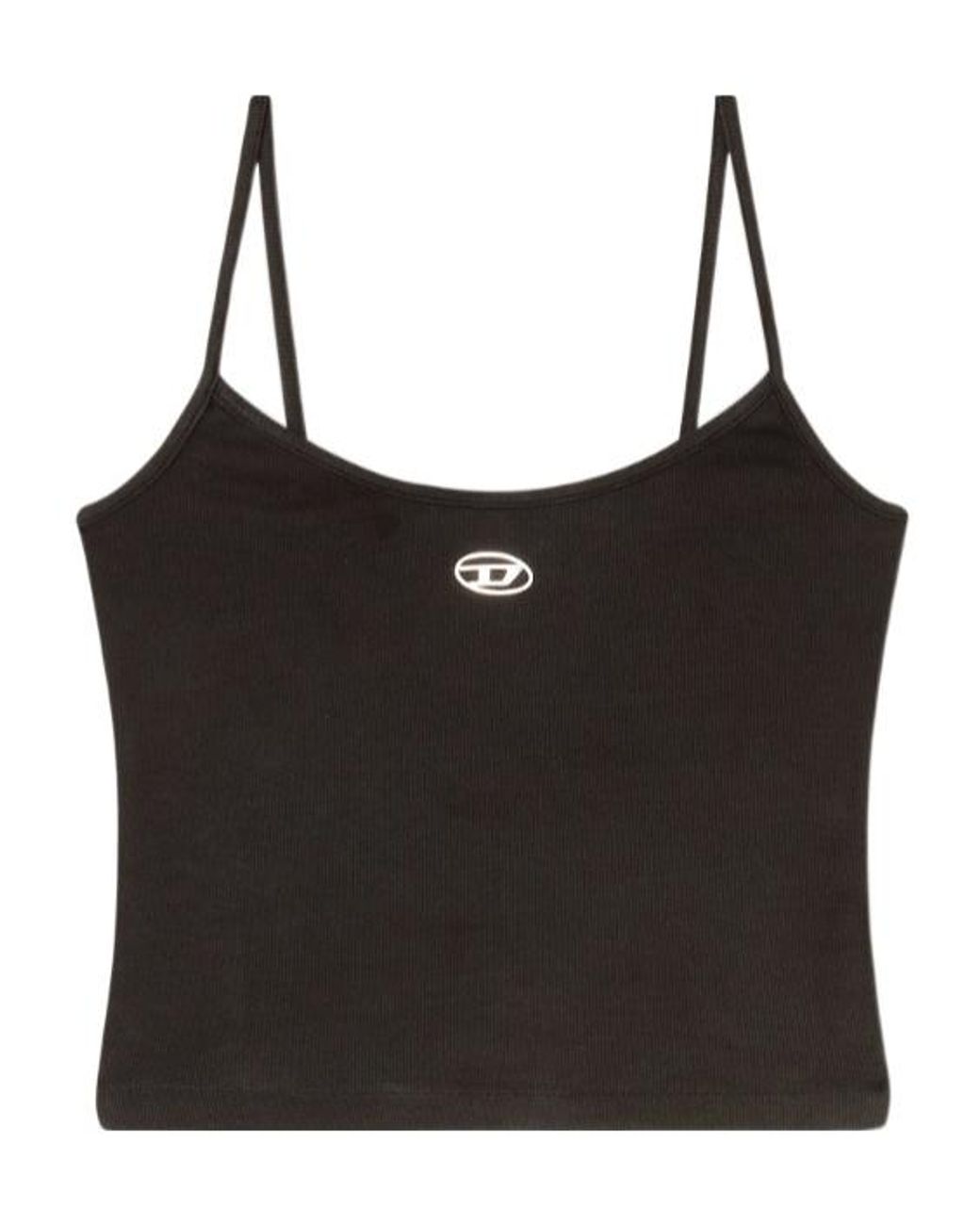 DIESEL Black T-Hupy-Od Ribbed Top