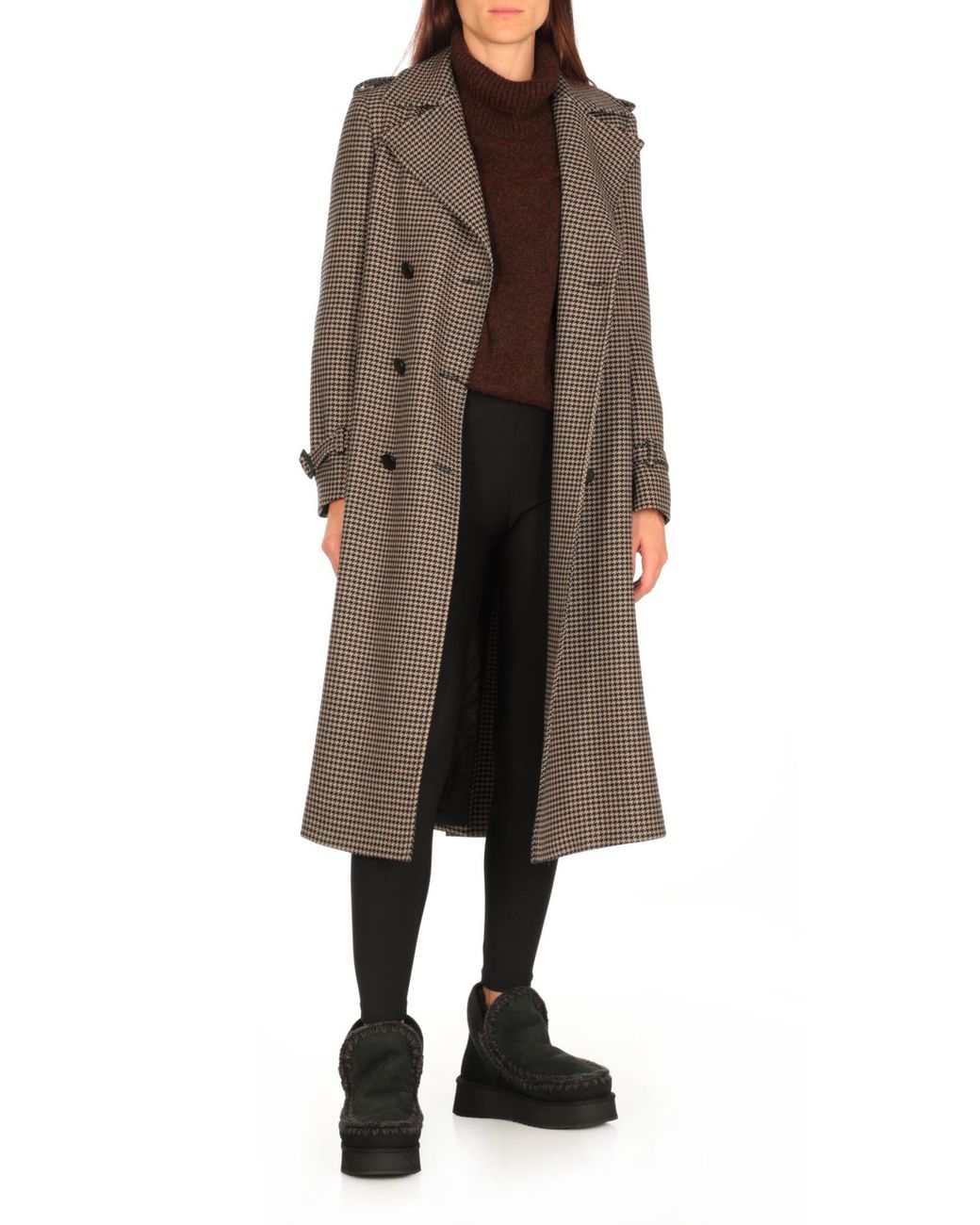 Mou Black Shearling Stitch Boots