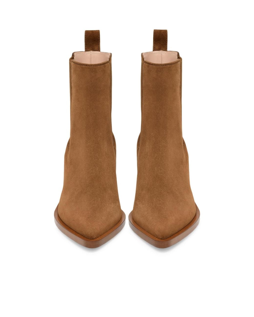 Gianvito Rossi Brown Wylie Pointed Toe Ankle Boots