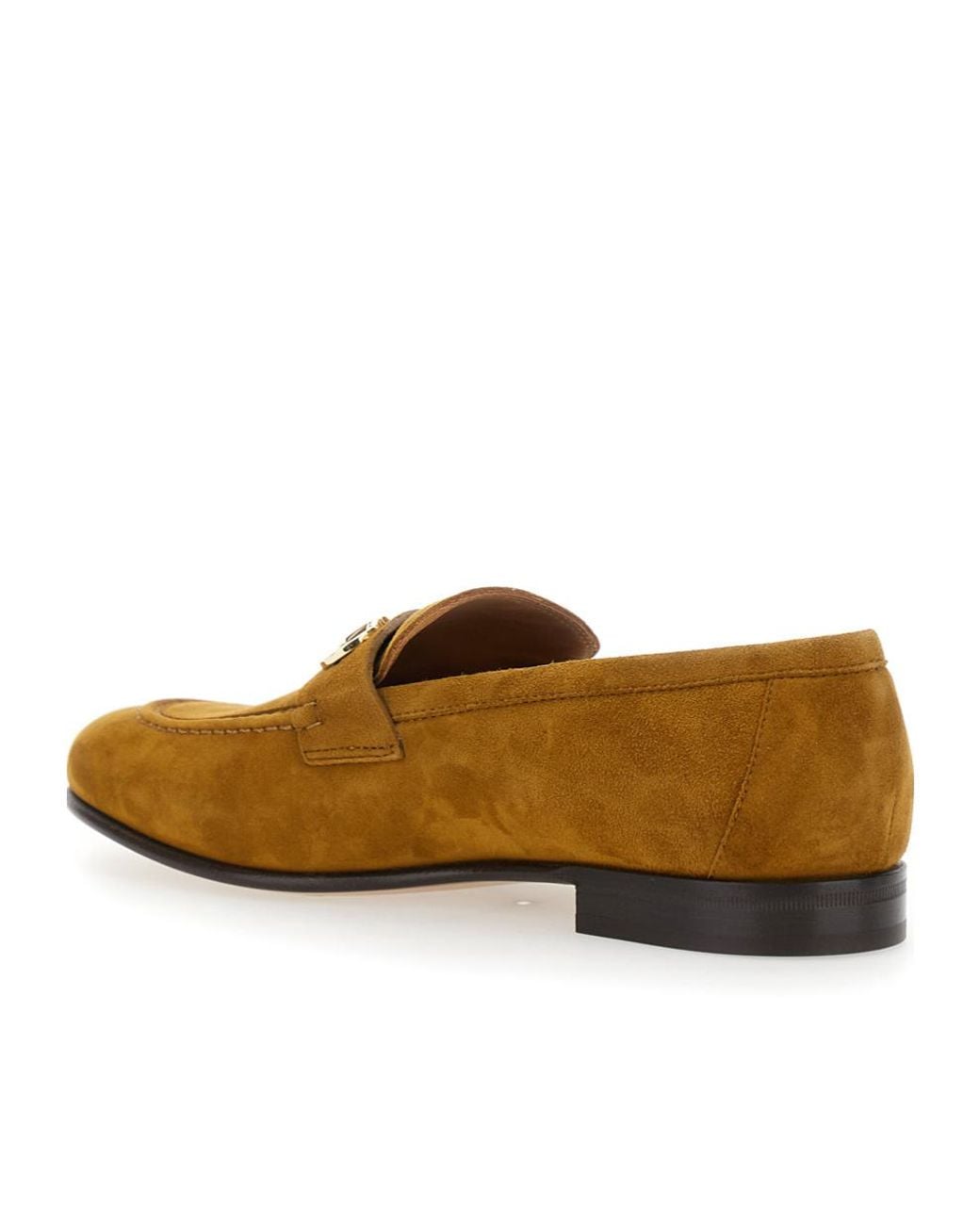 Ferragamo Brown Round Toe Loafers