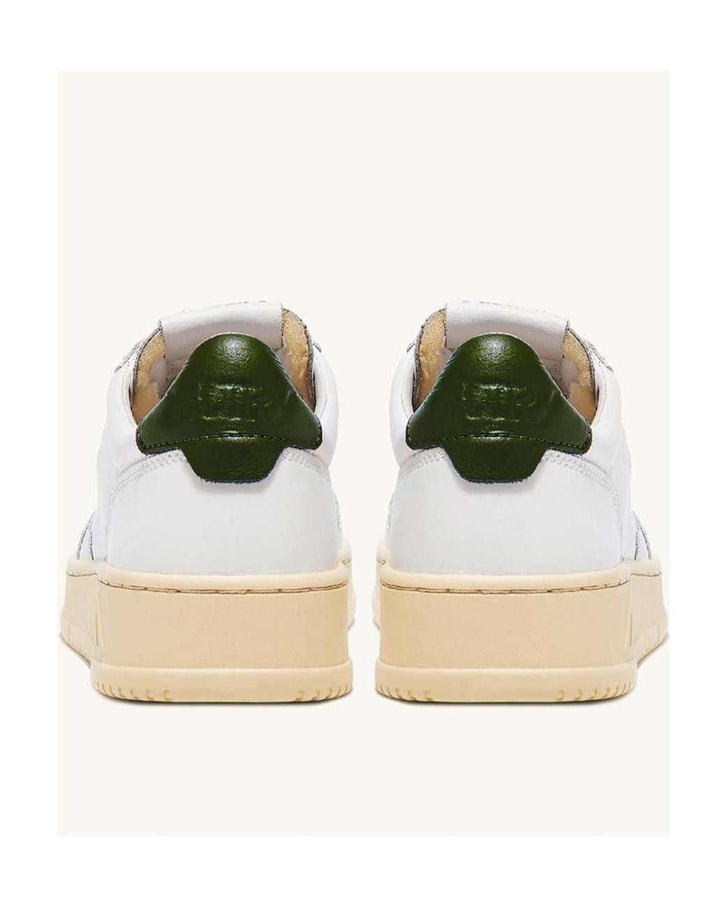 Autry White Medalist Lace-Up Sneakers for men