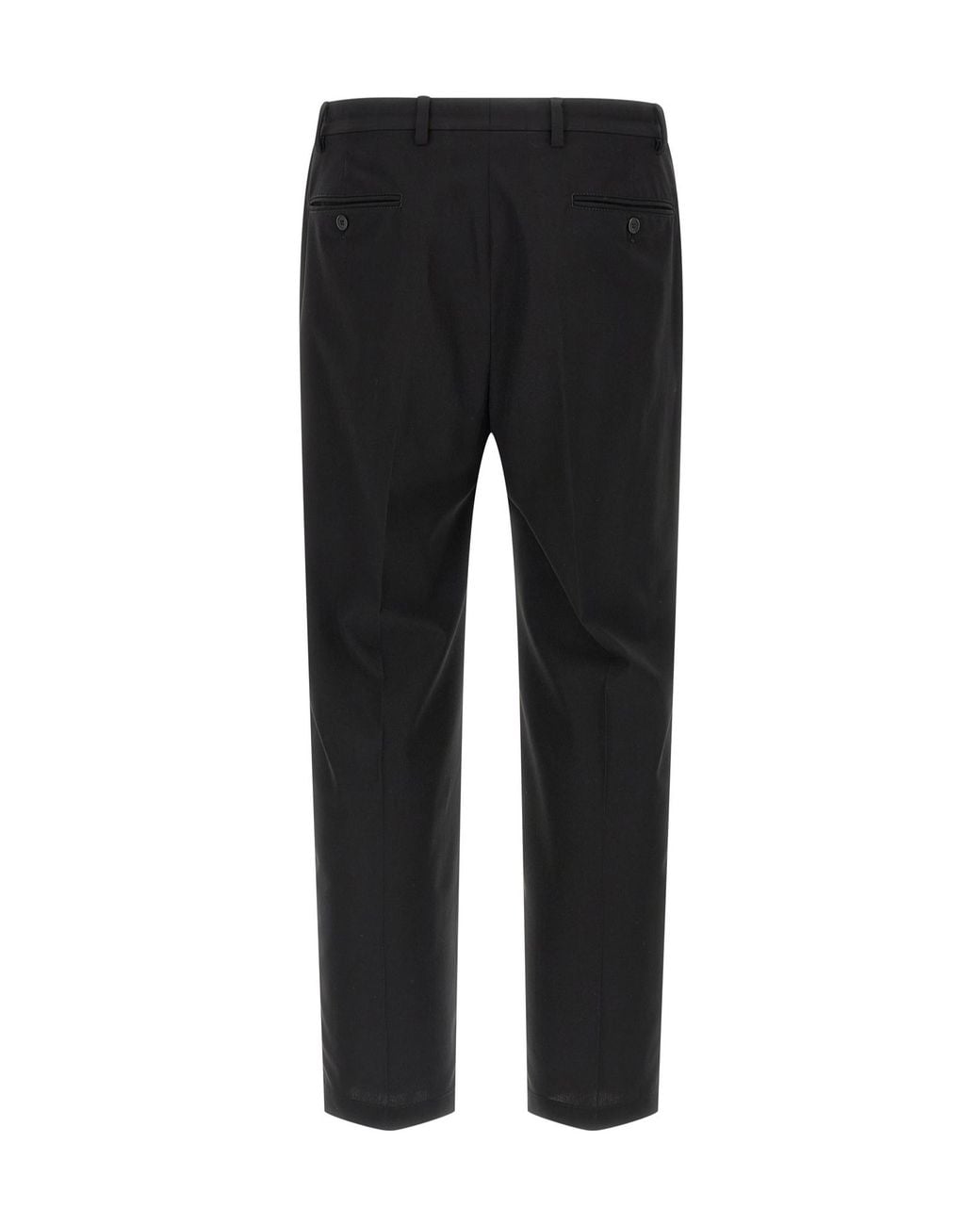 Prada Black Pleat-Detailed Tailored Trousers for men
